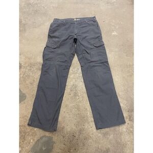 Carhartt Pants Mens 38x34 Gray Relaxed Fit Ripstop Cargo Work 104200-029